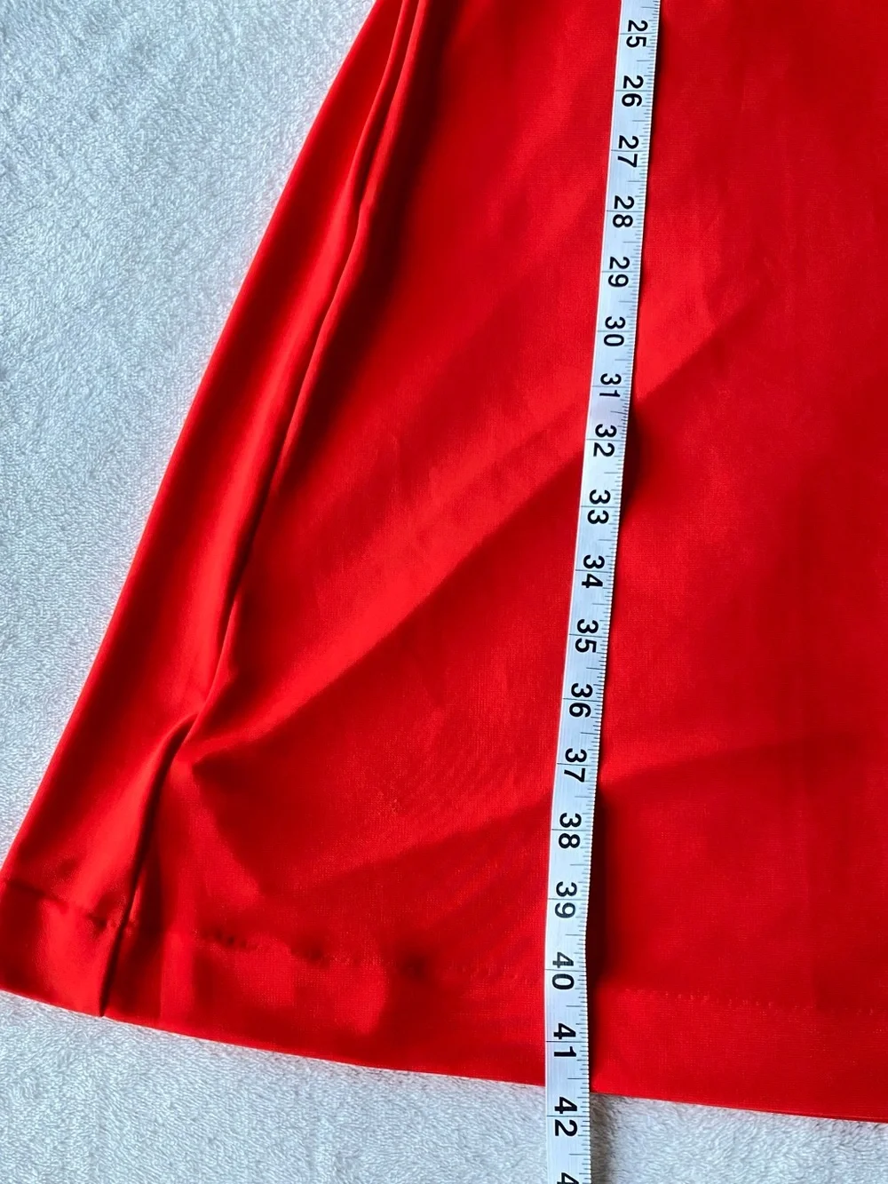 Ann Taylor Twist Front Jersey Dress Crimson Orange sz XL - Picture 12 of 15